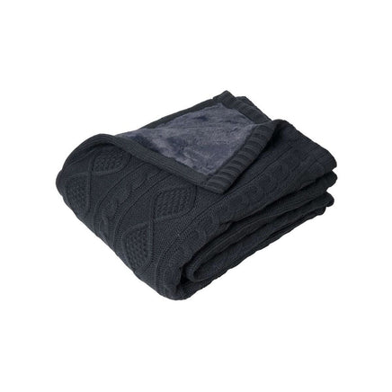 J.Elliot Home Alberta Knit Throw Rug Charcoal Home & Garden Kings Warehouse 