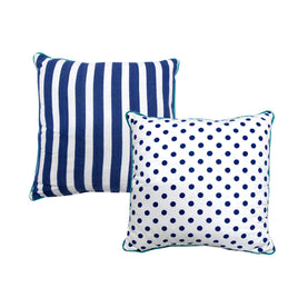 J.Elliot Home Alexa Reversible Blue Filled Cushion Home & Garden Kings Warehouse 