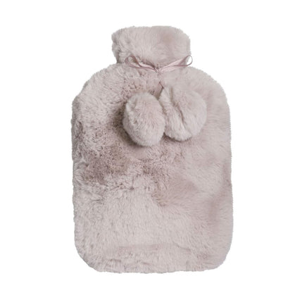 J.Elliot Home Amara Hot Water Bottle with Super Plush Faux Fur Cover Blush Appliances Kings Warehouse 