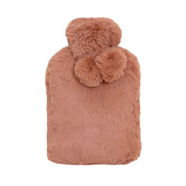 J.Elliot Home Amara Hot Water Bottle with Super Plush Faux Fur Cover Clay Pink Appliances Kings Warehouse 