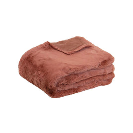 J.Elliot Home Arlo Faux Fur Throw Clay Pink Home & Garden Kings Warehouse 