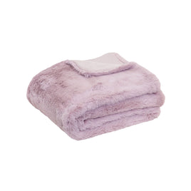 J.Elliot Home Arlo Faux Fur Throw Lilac Home & Garden Kings Warehouse 