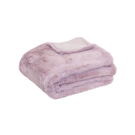J.Elliot Home Arlo Faux Fur Throw Lilac Home & Garden Kings Warehouse 