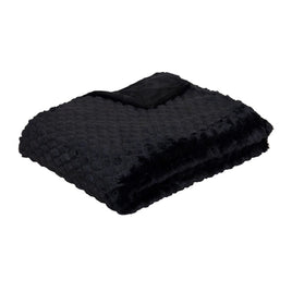 J.Elliot Home Azariah Plush Throw Black Home & Garden Kings Warehouse 