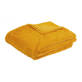 J.Elliot Home Azariah Plush Throw Mustard Home & Garden Kings Warehouse 