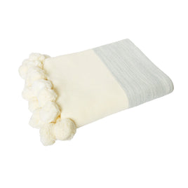 J.Elliot Home Calgary 100% Cotton Throw Rug Grey Home & Garden Kings Warehouse 