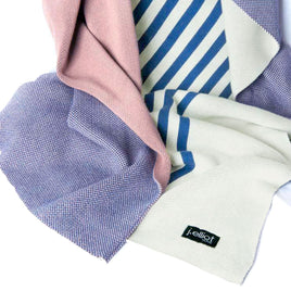 J.Elliot Home Gemma 100% Cotton Throw Rug Santorini Blue/ Dusty Pink Home Home & Garden Kings Warehouse 