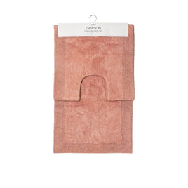 J.Elliot Home Home 2000GSM 2 Pce Dawson 100% Cotton Bath Mat Set Clay Pink Home & Garden Kings Warehouse 