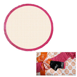 J.Elliot Home Koel Round Cotton Turkish Towel Orange/ Pink Home & Garden Kings Warehouse 