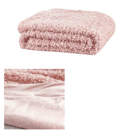 J.Elliot Home Lyla Faux Sheep Fur Throw Rug Peach Home & Garden Kings Warehouse 