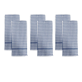 J.Elliot Home Set of 6 Elly Terry Tea Towels Blue Home & Garden Kings Warehouse 