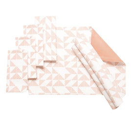 J.Elliot Home Set of 8 Cotton Napery Set Pippa Powder Puff Pink Home & Garden Kings Warehouse 