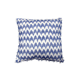 J.Elliot Home Valtina Pom Pom Blue Filled Cushion Home & Garden Kings Warehouse 