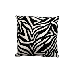 J.Elliot Home Zebra Embroidered Black Filled Cushion 43 x 43 cm Home & Garden Kings Warehouse 