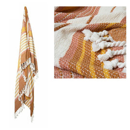 J.Elliot Home Zella Cotton Throw Rug Pink Multi Home & Garden Kings Warehouse 