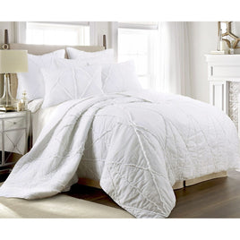 Jenny Mclean Bobby Ruffle White 3 Piece Coverlet Set King Home & Garden Kings Warehouse