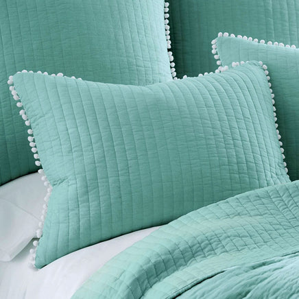 Jenny Mclean Clavo Pompom Blue 3 Piece 100% Cotton Coverlet Set King Home & Garden Kings Warehouse 