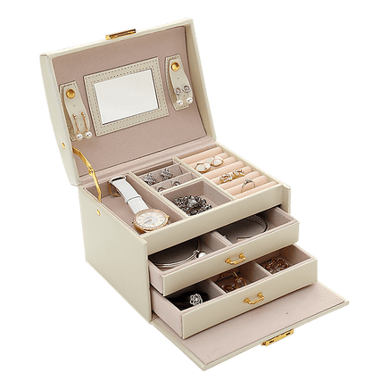 Jewellery Storage Box Girls Rings Necklaces Display Organiser Storage Case Home & Garden Kings Warehouse 