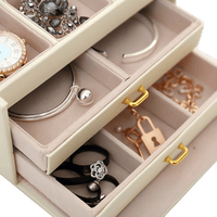 Jewellery Storage Box Girls Rings Necklaces Display Organiser Storage Case Home & Garden Kings Warehouse 