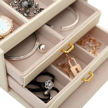 Jewellery Storage Box Girls Rings Necklaces Display Organiser Storage Case Home & Garden Kings Warehouse 