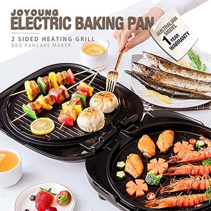 Joyoung Electric Baking Pan 2-Sided Heating Grill BBQ Pancake Maker 30cm Home & Garden Kings Warehouse 
