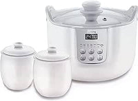 Joyoung White Porclain Slow Cooker 1.8L with 3 Ceramic Inner Containers Appliances Kings Warehouse 