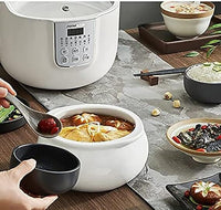 Joyoung White Porclain Slow Cooker 1.8L with 3 Ceramic Inner Containers Appliances Kings Warehouse 