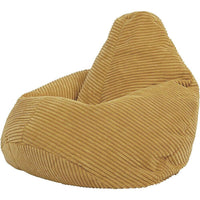 Jumbo Cord Beanbag Chair Cover Unfilled Large Bean Bag - Mustard Furniture Kings Warehouse 