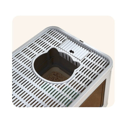 Jumbo Hooded Cat Litter Box Tray Pet Kitty Toilet for Large Cats w Hair Grooming Pet Care Kings Warehouse 