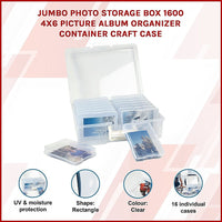 Jumbo Photo Storage Box 1600 4x6 Picture Album Organizer Container Craft Case Home & Garden Kings Warehouse 