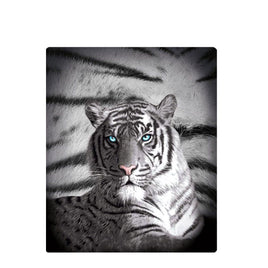 Just Home Blue Eyes Stripes Tiger Polar Fleece Throw Rug Home & Garden Kings Warehouse 