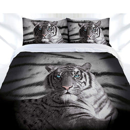 Just Home Blue Eyes Stripes Tiger Quilt Cover Set Queen Home & Garden Kings Warehouse 