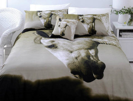Just Home Dapple Horse Quilt Cover Set KING Home & Garden Kings Warehouse