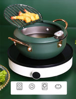 Justcook 20cm JSHS-YZG0320-1 Double Handle Tempura Karaga Fryer Pot Frying Pan Appliances Kings Warehouse 
