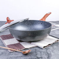 Justcook 30cm JSHS-IH4930C-1 Marble Wok Stirfry Pan Home & Garden Kings Warehouse 