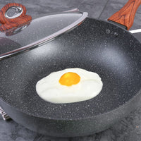 Justcook 30cm JSHS-IH4930C-1 Marble Wok Stirfry Pan Home & Garden Kings Warehouse 