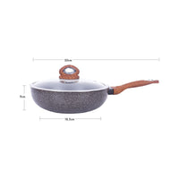 Justcook 30cm JSHS-IH4930C-1 Marble Wok Stirfry Pan Home & Garden Kings Warehouse 
