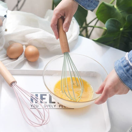Justcook JSHS-DDQ01-1 Silicon Whisk w/ Wood Handle for for Whipping, Baking Home & Garden Kings Warehouse 