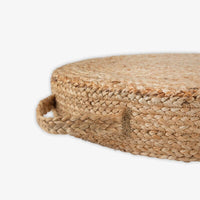 Jute Hand Braided natural floor-pallet cushion 60 x 60 x 20 cm EOFY Kings Warehouse 