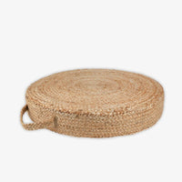 Jute Hand Braided natural floor-pallet cushion 60 x 60 x 20 cm EOFY Kings Warehouse 