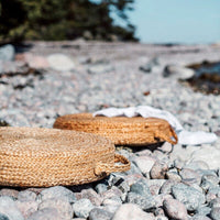 Jute Hand Braided natural floor-pallet cushion 60 x 60 x 20 cm EOFY Kings Warehouse 