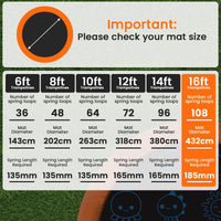 Kahuna 16ft Replacement Trampoline Jumping Mat - Emoji Sports & Fitness Kings Warehouse 