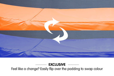 Kahuna 8ft Trampoline Reversible Replacement Pad Round - Orange/Blue Sports & Fitness Kings Warehouse 