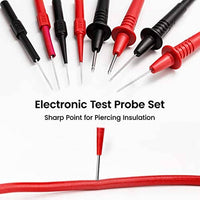 KAIWEETS 23PCS Multimeter Test Leads Kit with Replaceable Precision Probes Set and Alligator Clips, Test Probes, Test Hook, Flexible Wires Professional Kit General Use for Digital Electrical Testing Tools Kings Warehouse 