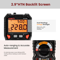 KAIWEETS Digital Multimeter TRMS 6000 Counts Voltmeter Auto-Ranging Fast Accurately Measures Voltage Current Amp Resistance Diodes Continuity Duty-Cycle Capacitance Temperature for Automotive Kings Warehouse 