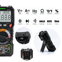 KAIWEETS Digital Multimeter TRMS 6000 Counts Voltmeter Auto-Ranging Fast Accurately Measures Voltage Current Amp Resistance Diodes Continuity Duty-Cycle Capacitance Temperature for Automotive Kings Warehouse 