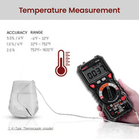 KAIWEETS Digital Multimeter TRMS 6000 Counts Voltmeter Auto-Ranging Fast Accurately Measures Voltage Current Amp Resistance Diodes Continuity Duty-Cycle Capacitance Temperature for Automotive Kings Warehouse 