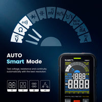 KAIWEETS Digital Multimeter Voltmeter Smart Electrical Tester Measures Voltage Current Resistance Continuity Duty-Cycle Capacitance Temperature Frequency Auto Ranging 10000 Counts TRMS Auto Accessories Kings Warehouse 