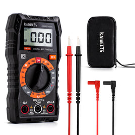 KAIWEETS Digital Multimeter with Case, DC AC Voltmeter, Ohm Volt Amp Test Meter and Continuity Test Diode Voltage Tester for Household Outlet, Automotive Battery Test (Anti-Burn with Double Fuses) Kings Warehouse