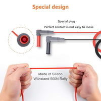 KAIWEETS Soft Silicone Electrician Test Leads Kit CAT III 1000V & CAT IV 600V with Alligator Clips and Needle Probe for Fluke/AstroAI/INNOVA Multimeter Electronic Clamp Meter 8PCS Tools Kings Warehouse 